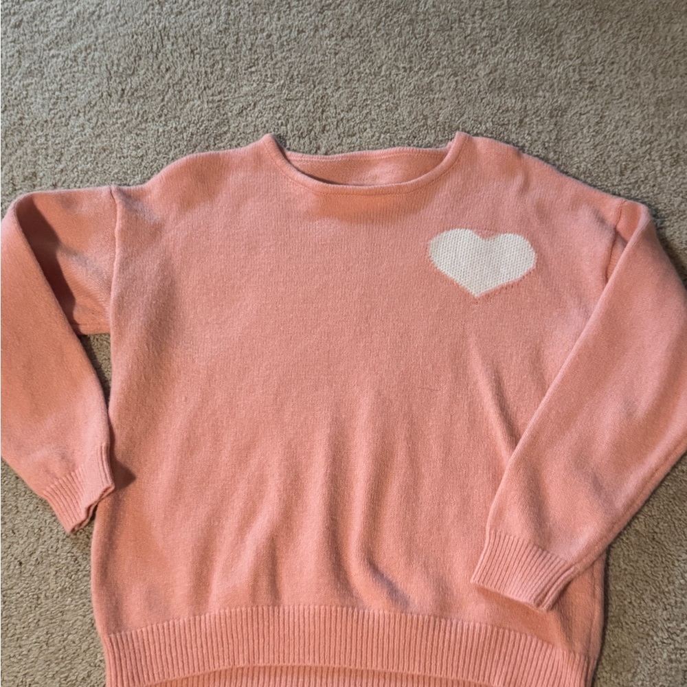 Pink Heart Sweater